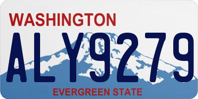 WA license plate ALY9279