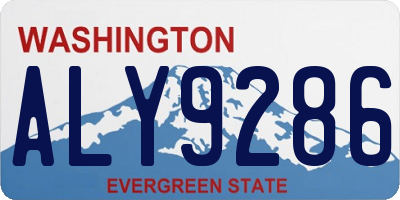 WA license plate ALY9286