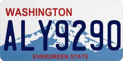 WA license plate ALY9290