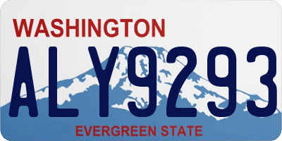 WA license plate ALY9293