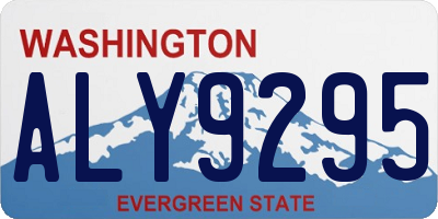 WA license plate ALY9295