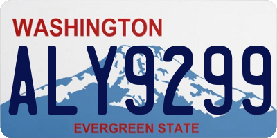 WA license plate ALY9299