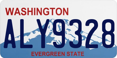 WA license plate ALY9328