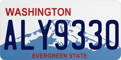 WA license plate ALY9330