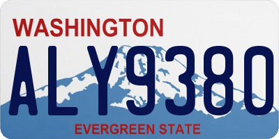 WA license plate ALY9380