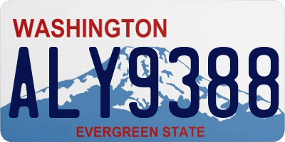 WA license plate ALY9388