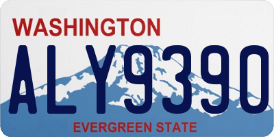 WA license plate ALY9390