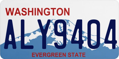 WA license plate ALY9404