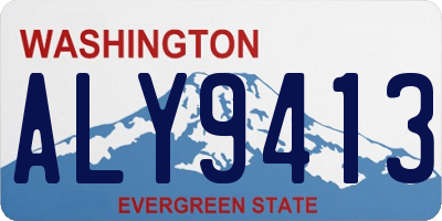 WA license plate ALY9413