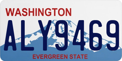 WA license plate ALY9469