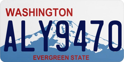 WA license plate ALY9470