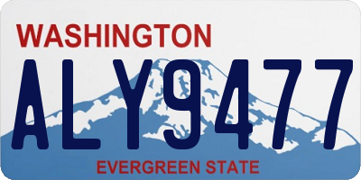 WA license plate ALY9477