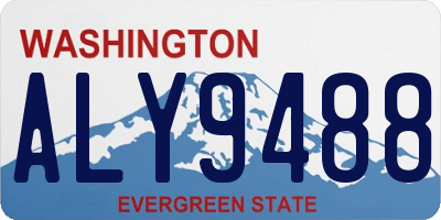 WA license plate ALY9488