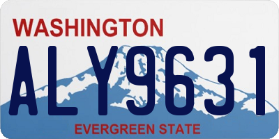 WA license plate ALY9631