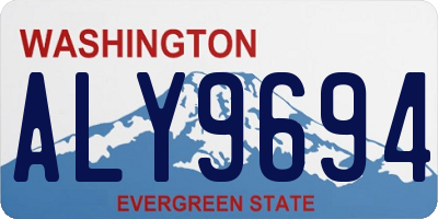 WA license plate ALY9694