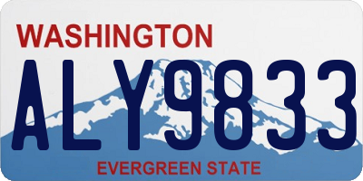 WA license plate ALY9833