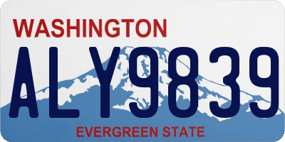 WA license plate ALY9839