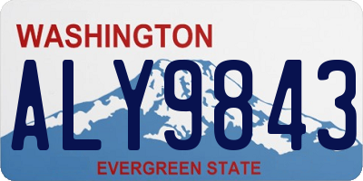 WA license plate ALY9843