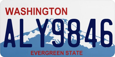 WA license plate ALY9846