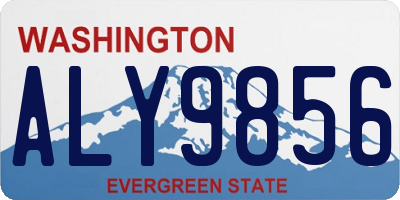 WA license plate ALY9856