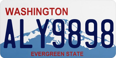 WA license plate ALY9898