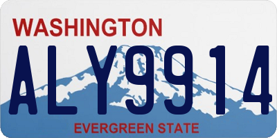 WA license plate ALY9914
