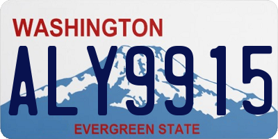 WA license plate ALY9915
