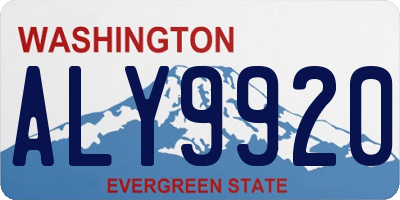WA license plate ALY9920