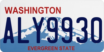 WA license plate ALY9930