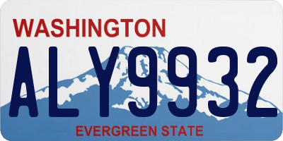 WA license plate ALY9932