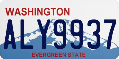WA license plate ALY9937