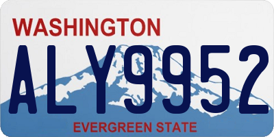 WA license plate ALY9952