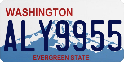 WA license plate ALY9955