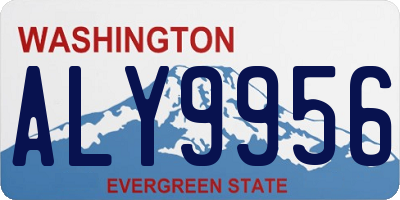 WA license plate ALY9956