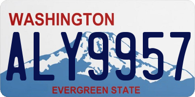 WA license plate ALY9957