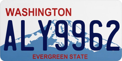 WA license plate ALY9962