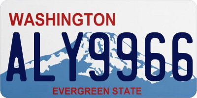 WA license plate ALY9966