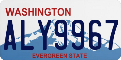 WA license plate ALY9967