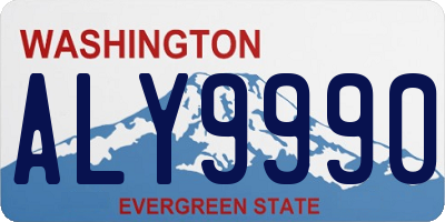 WA license plate ALY9990