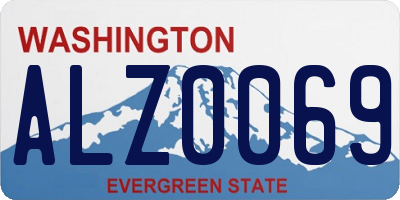 WA license plate ALZ0069