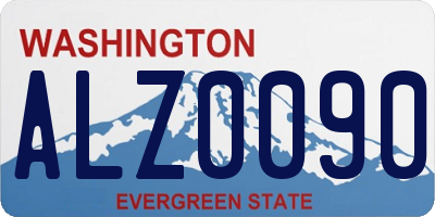 WA license plate ALZ0090