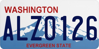 WA license plate ALZ0126