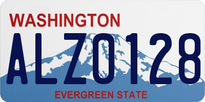 WA license plate ALZ0128