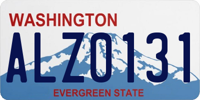 WA license plate ALZ0131