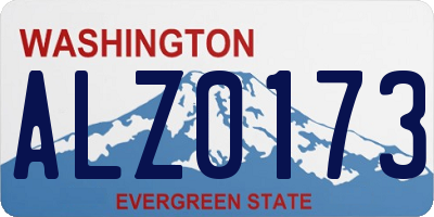 WA license plate ALZ0173