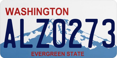 WA license plate ALZ0273