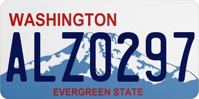 WA license plate ALZ0297