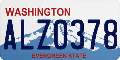 WA license plate ALZ0378