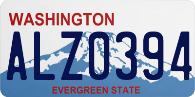 WA license plate ALZ0394
