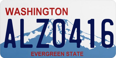 WA license plate ALZ0416